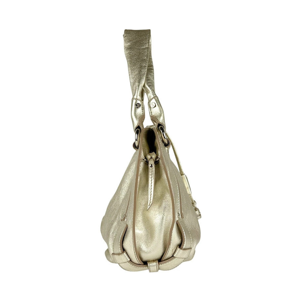Celine leather handbag gold